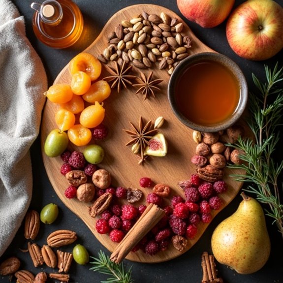 autumn fruitcake with nuts