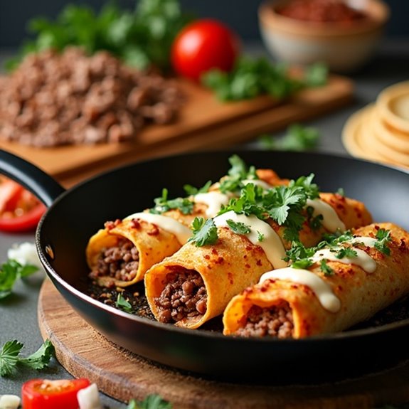 beef and beans chimichangas recipe