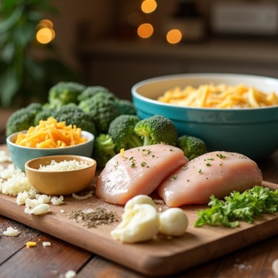 broccoli chicken casserole preparation