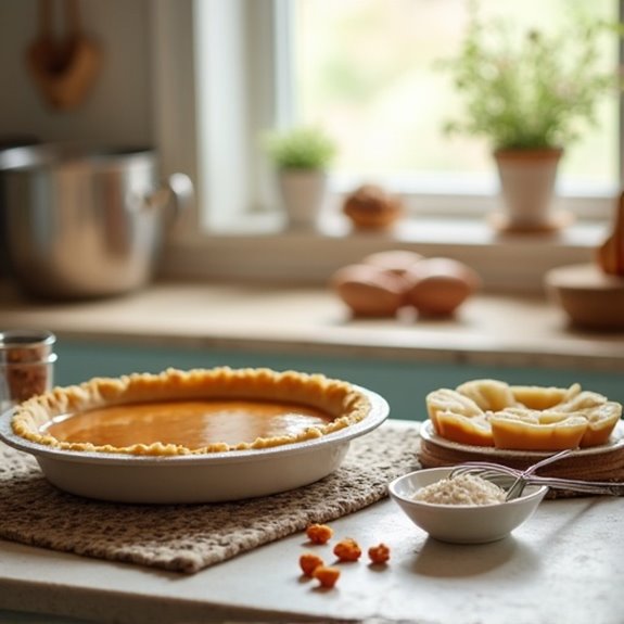 caramel pie preparation process