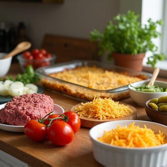 cheeseburger casserole preparation steps