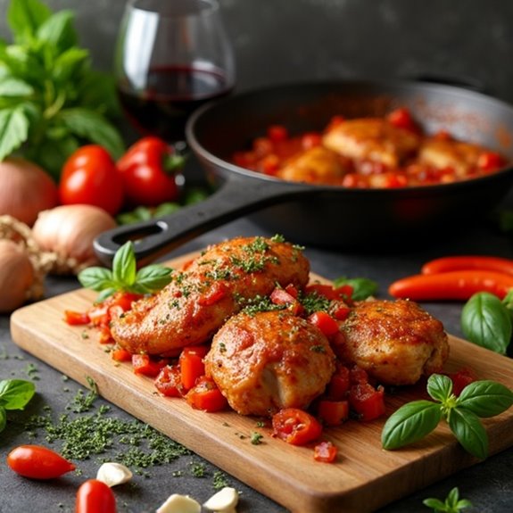 chicken cacciatore preparation process