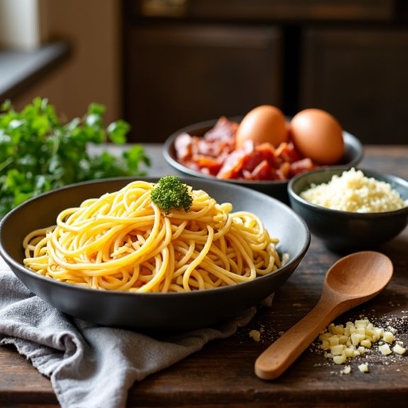 creamy ham pasta dish