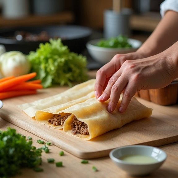 crispy golden egg rolls