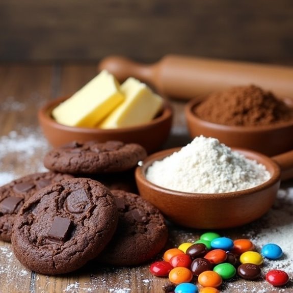 delicious chocolate candy cookies