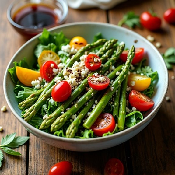 experiment with asparagus salad