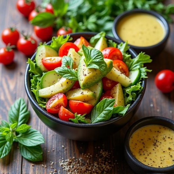 experiment with salad dressings