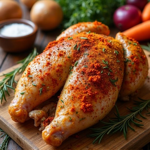 flavorful spiced roast chicken