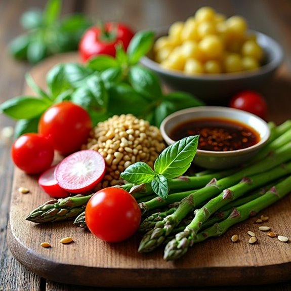 fresh ingredients for salad