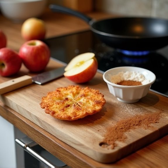 fried apple slices preparation