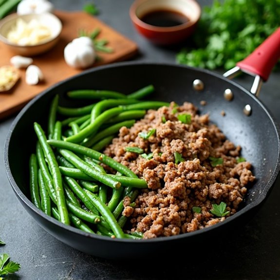 ground beef with green beans