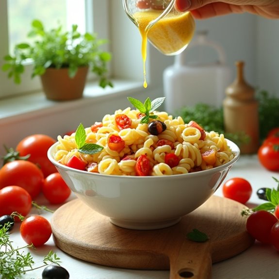 invigorating pasta salad preparation