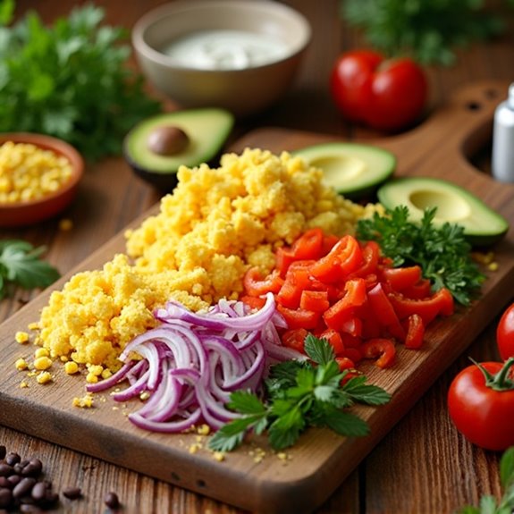 layered cornbread salad preparation