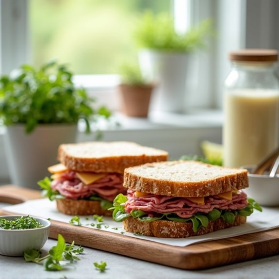 low cal reuben sandwich preparation