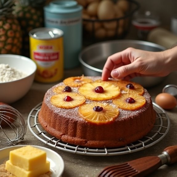 pineapple upside down cake preparation