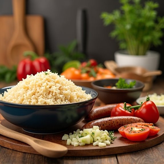 sausage and rice bake