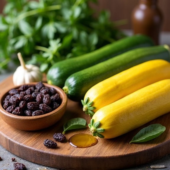 saut ed zucchini with raisins