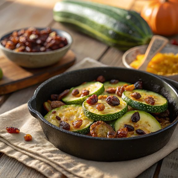 saut ed zucchini with raisins