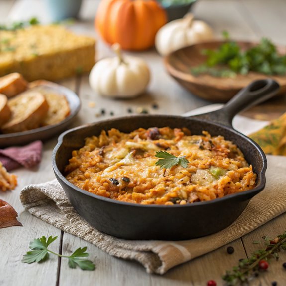 sizzling savory rice dish