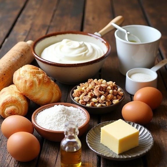 sour cream nut horns ingredients