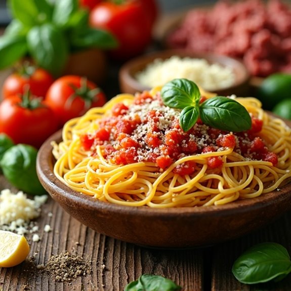 spaghetti pie with beef