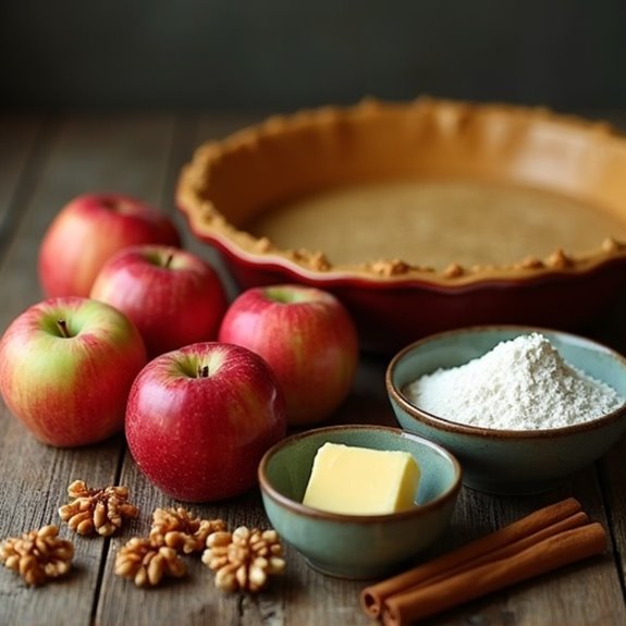 swedish apple nut pie