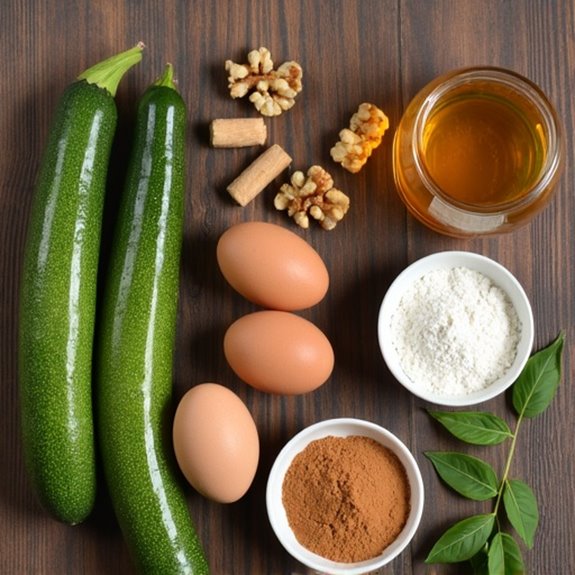 zucchini honey bread ingredients